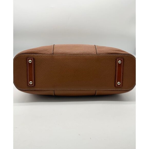 Dooney & Bourke Brown Pebbled Leather Lexington Tote Bag - Picture 9 of 12